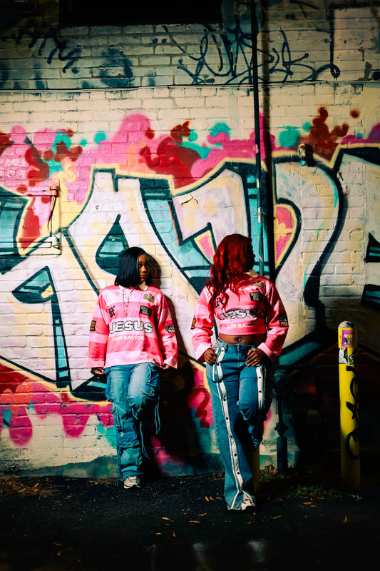 BLXSSD Pink “Jesus Our Savior” Rugby Shirt(Preorder)